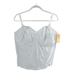 Empire Intimates (40D) American VINTAGE White Bridal Wedding Bustier Bra 1351
